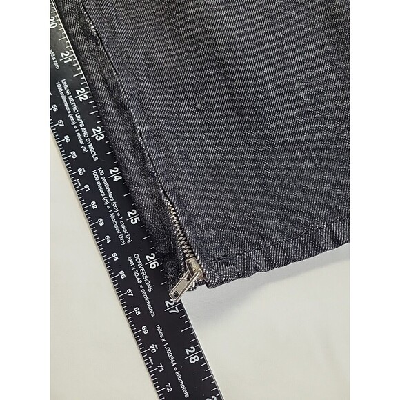RED VALENTINO Black Straight Denim Jeans Size 27 Tunisia Zipper Ankles Low Rise - Picture 9 of 11